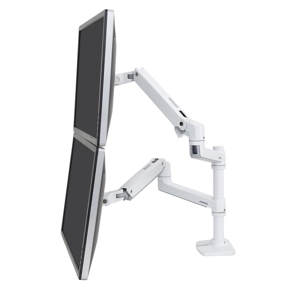 ERGOTRON LX DUAL STACKING ARM WHI