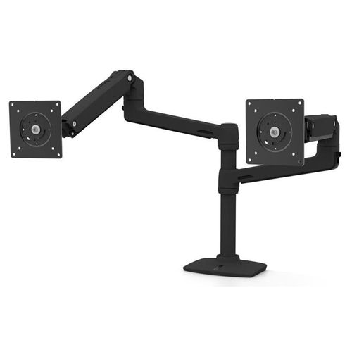 ERGOTRON LX DUAL STACKING ARM NO-GROMMET-MNT BLACK