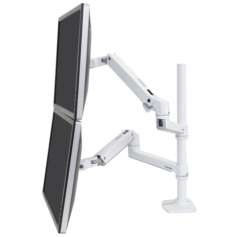 ERGOTRON LX DUAL STACKING ARM TALL-POLE WHITE